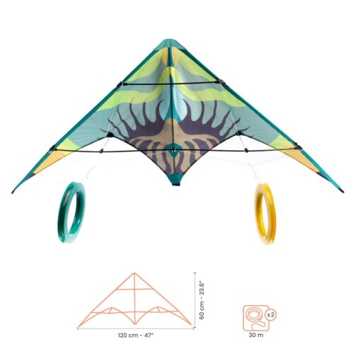 Green wave stunt kite by Djeco