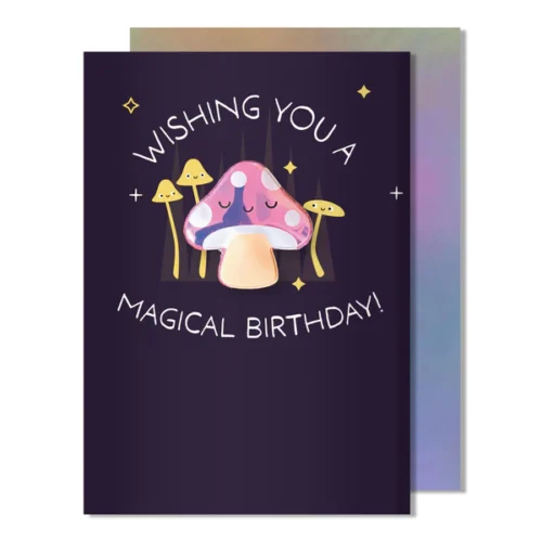 Magnet mushroom birthday card by pango