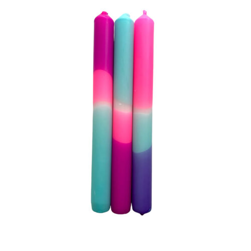 jewel tides candles set x 3 by the colour emporium