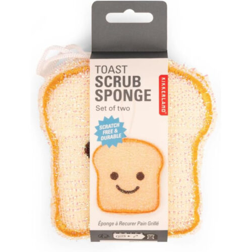 kikkerland toast scrub sponge set of 2