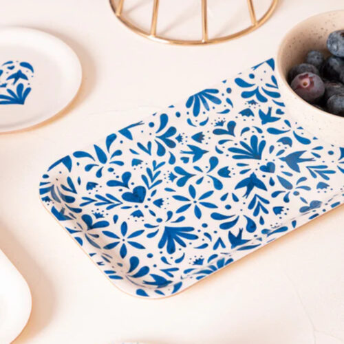 coffee tray blue swallows by 1973