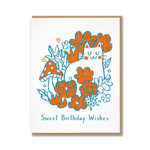 Sweet birthday cat card by 1973