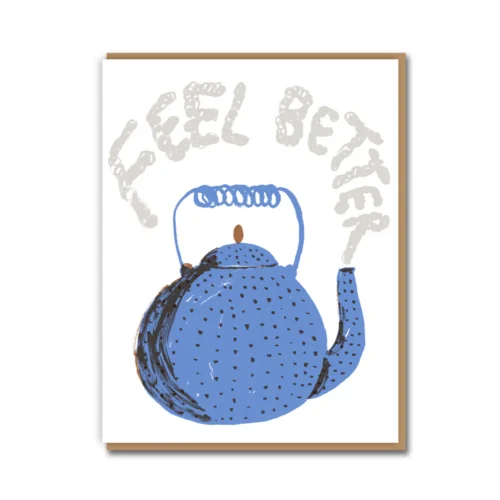 Feel better teapot card by 1973