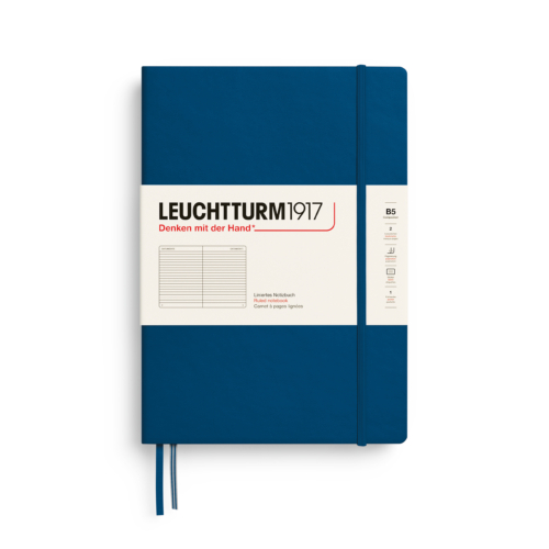composition notebook b5 hardcover indigo ruled paper by leuchtturm1917