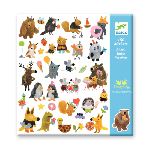 Djeco Stickers Fluffy friends