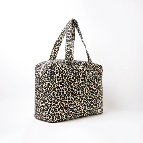 Roka Sloane Shoulder Bag Savannah Leopard Cotton Canvas
