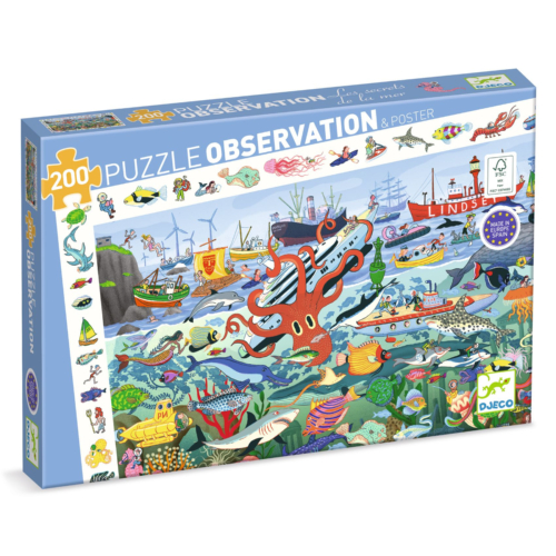 Djeco puzzle observation secrets of the sea 200 pieces