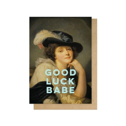 Good luck babe greeting card by east end prints