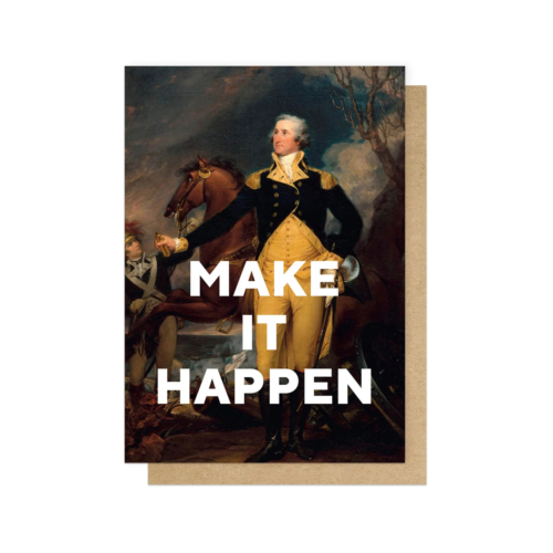 make it happen greeting card by east end prints